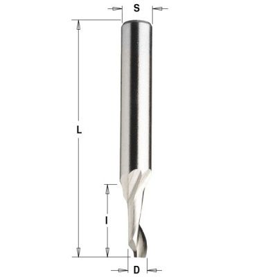 Фото Фреза спиральная по алюминию HSS+Co Z1 S=8 D=5x14x60 RH в интернет-магазине ToolHaus.ru